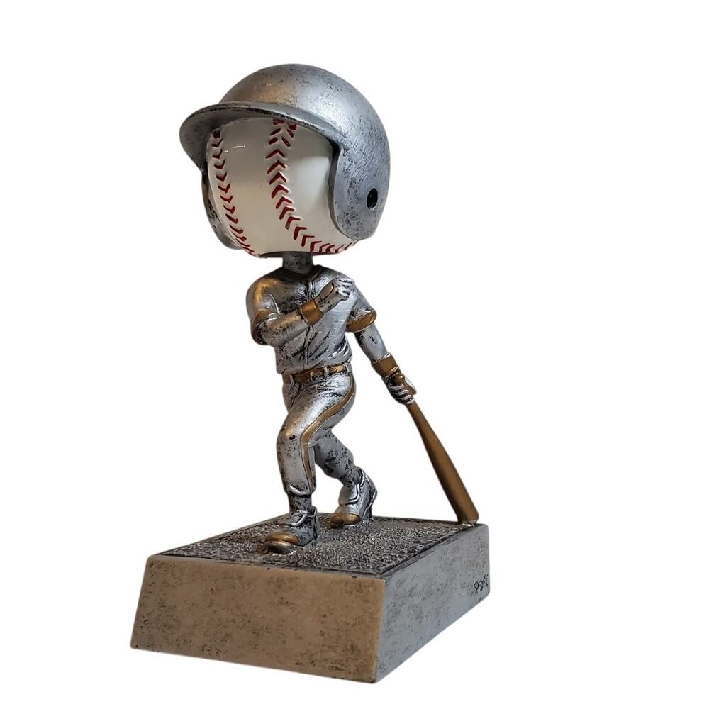 Silver Baseball Bobble Head - 5"